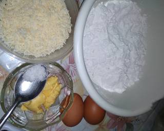 Telur gabus (keju cendol) - Step 1