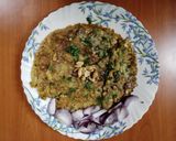 A picture of step 2 of Punjabi peanut omelette.