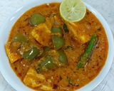 A picture of step 5 of Kadai Paneer.