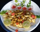 A picture of step 1 of Chana chaat.