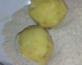 A picture of step 3 of Yam Balls in breadcrumbs.