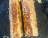 A picture of step 3 of Schezwan Frankie.