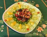 Une image de l'étape 8 de Salade de concombre, tomates, poivron et algues de Bretagne.