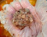 A picture of step 5 of Banh Da Noodle Soup with Shrimp, Pork, and Fish Cake.