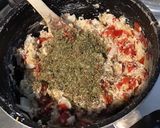Une image de l'étape 9 de Couronne de céréales à la ricotta,poivrons rouges grillés et pancetta corse.