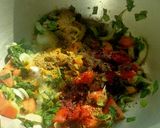 A picture of step 2 of Hare pyaz ki Sabzi.