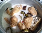 Foto langkah ke 3 dari resep Terong Tahu Pong Kuah Santan.