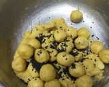 冷掉不會變硬的熱壓芝麻地瓜球(小v鬆餅機)的食譜步驟2照片