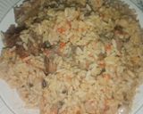 A picture of step 11 of Jollof Rice and Beans.