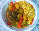 Foto del paso 16 de la receta: Muslo de pavo en roux de curry japonés con patatas y zanahorias