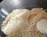 A picture of step 1 of Ghee Mysore Pak.