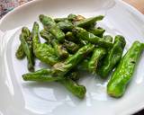 Japanese small green pepper fry with butter recipe step 2 photo