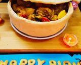 A picture of step 21 of Chicken stew in edible pot.