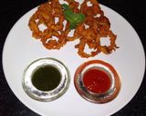 A picture of step 3 of Masoor dal rings.