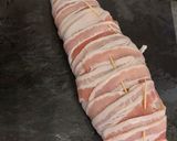 A picture of step 2 of Monkfish Roast Wrapped in Bacon.