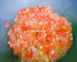 Hình bước làm 2 của món Đậu hủ chiên xốt cà chua