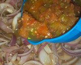 A picture of step 3 of Tumeric pasta with onion sauce.