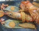 Foto del passaggio 7 della ricetta Gamberoni "a colori" adagiati su crema di avocado.#cokpad