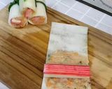 Hình bước làm 3 của món Bí đao (bí xanh) cuộn cua thịt