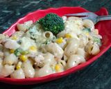 A picture of step 5 of Corn Pasta.