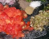 A picture of step 2 of Masala cone papad.