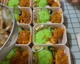 Gambar langkah 8 resipi Nasi Lemak Rendang Ayam.