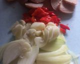 Foto langkah ke 1 dari resep Tumis Cumi Asin Tahu Bakso.