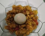 Foto langkah ke 3 dari resep Nasi Tim Ayam Telur Tersembunyi.
