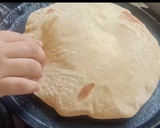 A picture of step 7 of Soft Chapati with new method.
