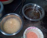 A picture of step 2 of Dal bafla.