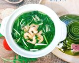 Hình bước làm 4 của món Canh cải xanh nấu tôm