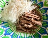 A picture of step 5 of Salad with boiled beef and radish.