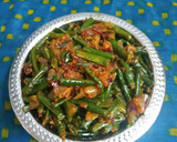 *க்ரீன் லாங் பீன்ஸ் மொழகு புரட்டி*(சுக்கா)(beans chukka recipe in tamil) ரெசிபி ஸ்டேப் 8 புகைப்படம்