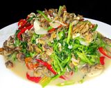 Foto langkah ke 8 dari resep Tumis Selada Air Kerang (Tumis Sayur Paret-Paret Ghoncah Korang).