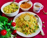 A picture of step 7 of Matar poha.