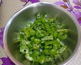 A picture of step 2 of Mirchi pickle.