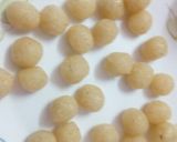 A picture of step 3 of Coconut Suji rasmalai.