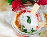 A picture of step 3 of Mint Garlic Dip 😋 Herbed yogurt Curd Dip.