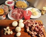 Szegediner Gulasch mit Bratklössen Rezeptschritt 2 Foto