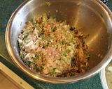 A picture of step 1 of Guotie (Pan-Fried Dumplings).