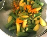 A picture of step 5 of Bhindi Masala.