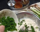 A picture of step 1 of Onion Flower Stalk Bhakri.