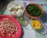 Foto del paso 1 de la receta: Ensalada de espinaca y jamón :)