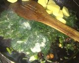 A picture of step 2 of Aloo palak ki bhujya.