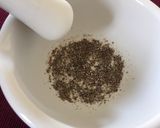A picture of step 3 of Cardamon Lassi (yogurt drink) - very simple, refreshing.