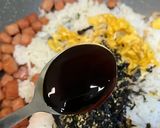 A picture of step 5 of Simple Korean Bibimbap with Eggs and Sausage.