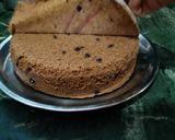 A picture of step 9 of Butterscotch rajbhog ice-cream chocolate cake.