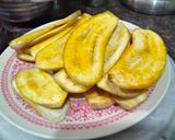 A picture of step 1 of Crispy Raw Banana Fritters made in Airfryer.