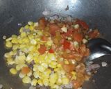 A picture of step 3 of Sweetcorn veg upma and Sweetcorn soup.