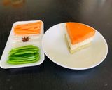 A picture of step 7 of Tricolor Dhokla Cake.